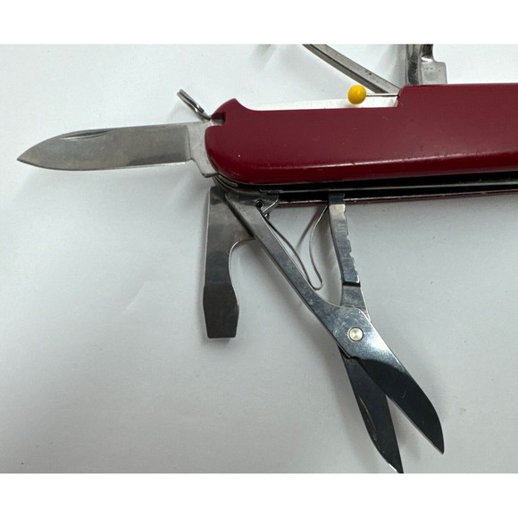 Victorinox Swiss Army Climber Knife Red Pin Tweezers, And Toothpick  - Picture 9 of 11